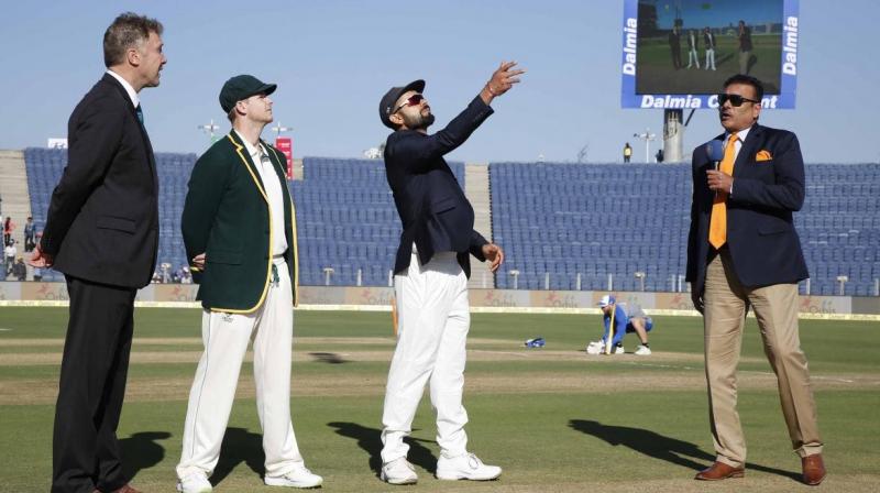 indiavsaustralia2ndtestday1:indiawinstosschoosetobatfirst